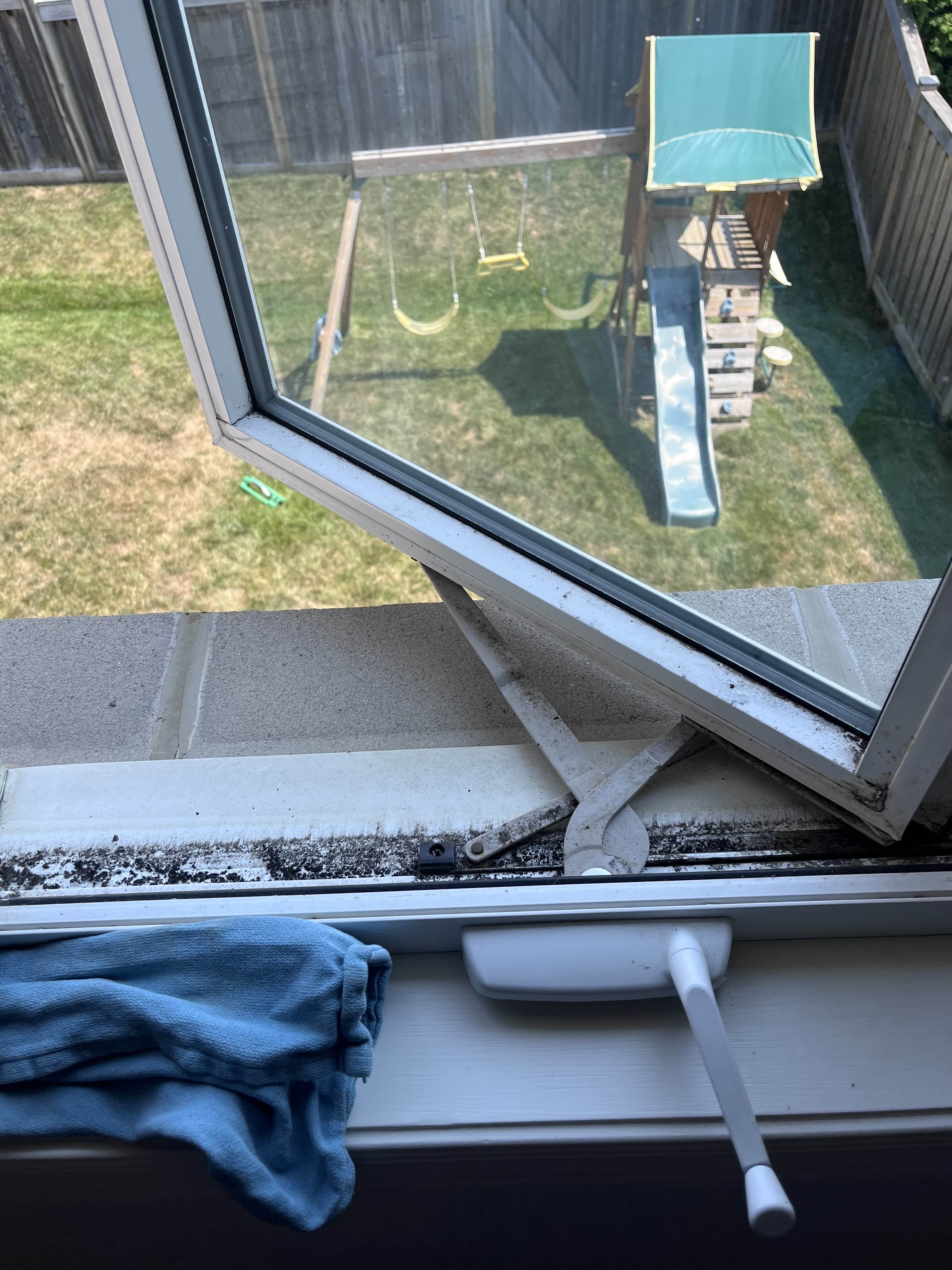 Interior window after cleaning